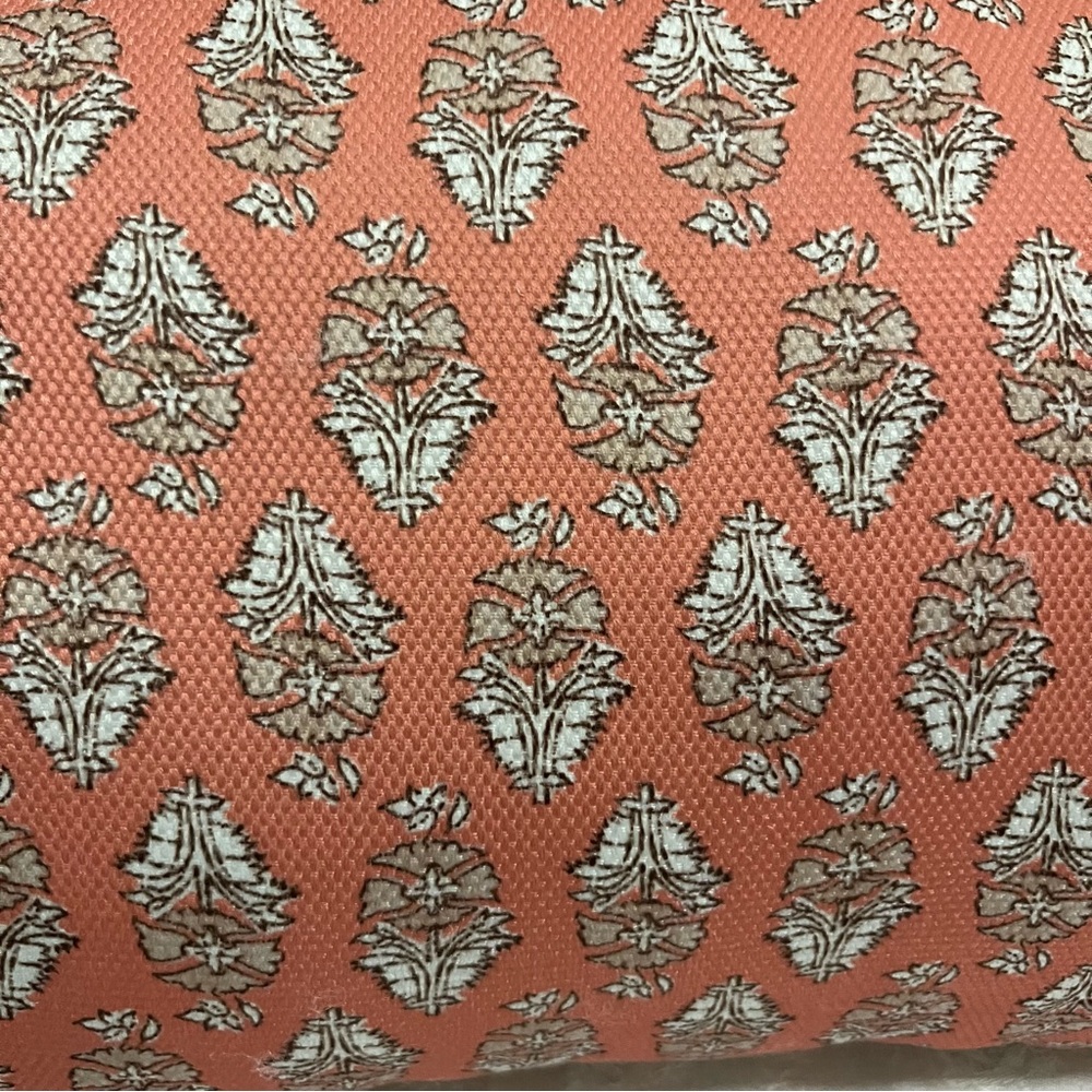 Anthropologie NWT “Sold Out” Isadora Pink & Coral Mix Print Floral Pillow - Picture 8 of 11